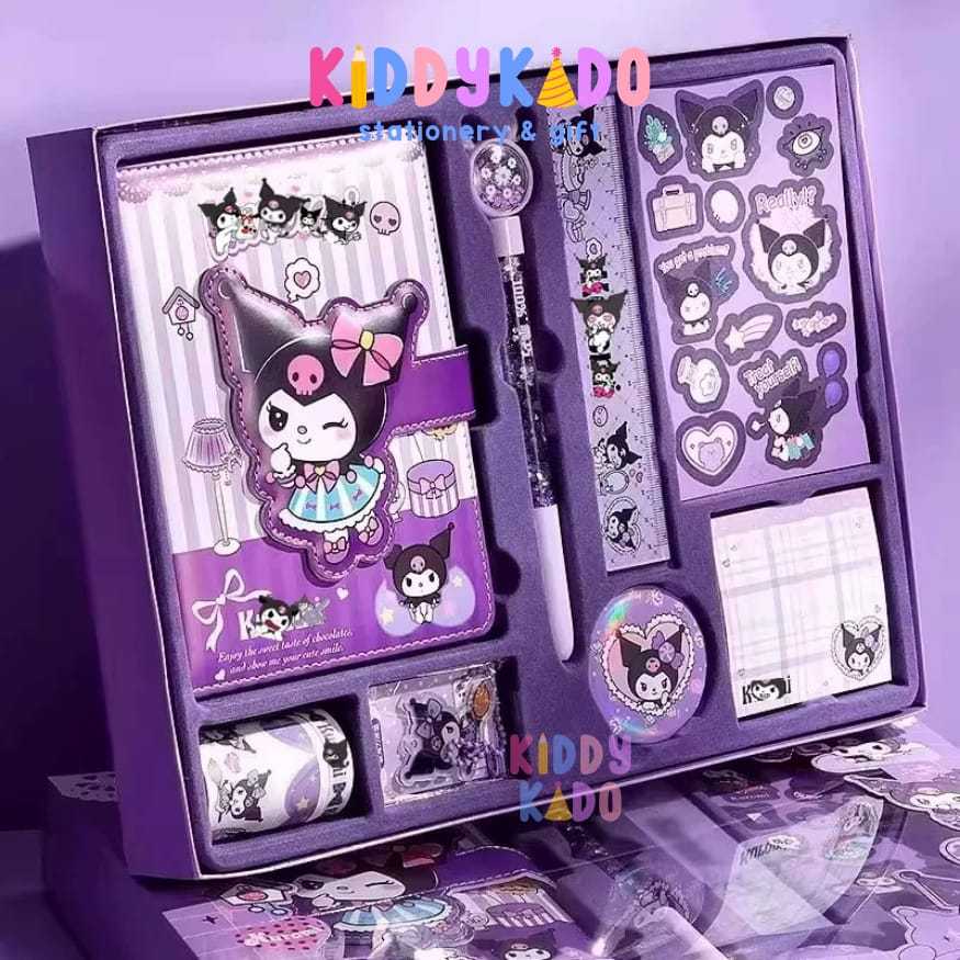 

[KHUSUS BATAM] Gift set stationery notebook kuromi dan melody