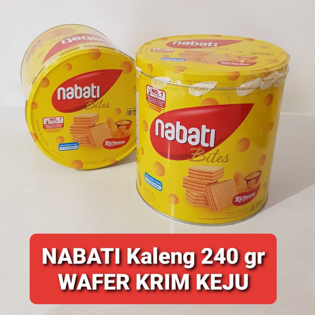 

NABATI RECHEESE KALENG 240 gr / NABATI Wafer Krim Keju Kaleng 240 gr / NABATI Bites Wafer Keju Kaleng