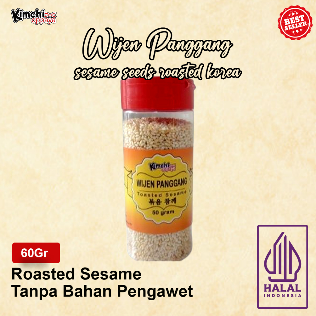 

Biji Wijen Panggang 60 Gram / Sesame Seeds Roasted Korea 60 Gram BIJI WIJEN PANGGANG 50 GRAM