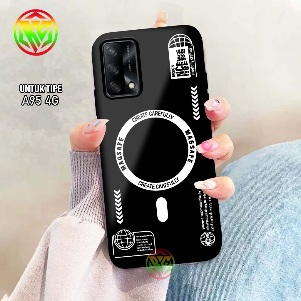 Real Case Oppo A95 Motif Terbaru - Case hp kilau - New Case Glossy casing Hp Oppo A95 [Motif Apel] -
