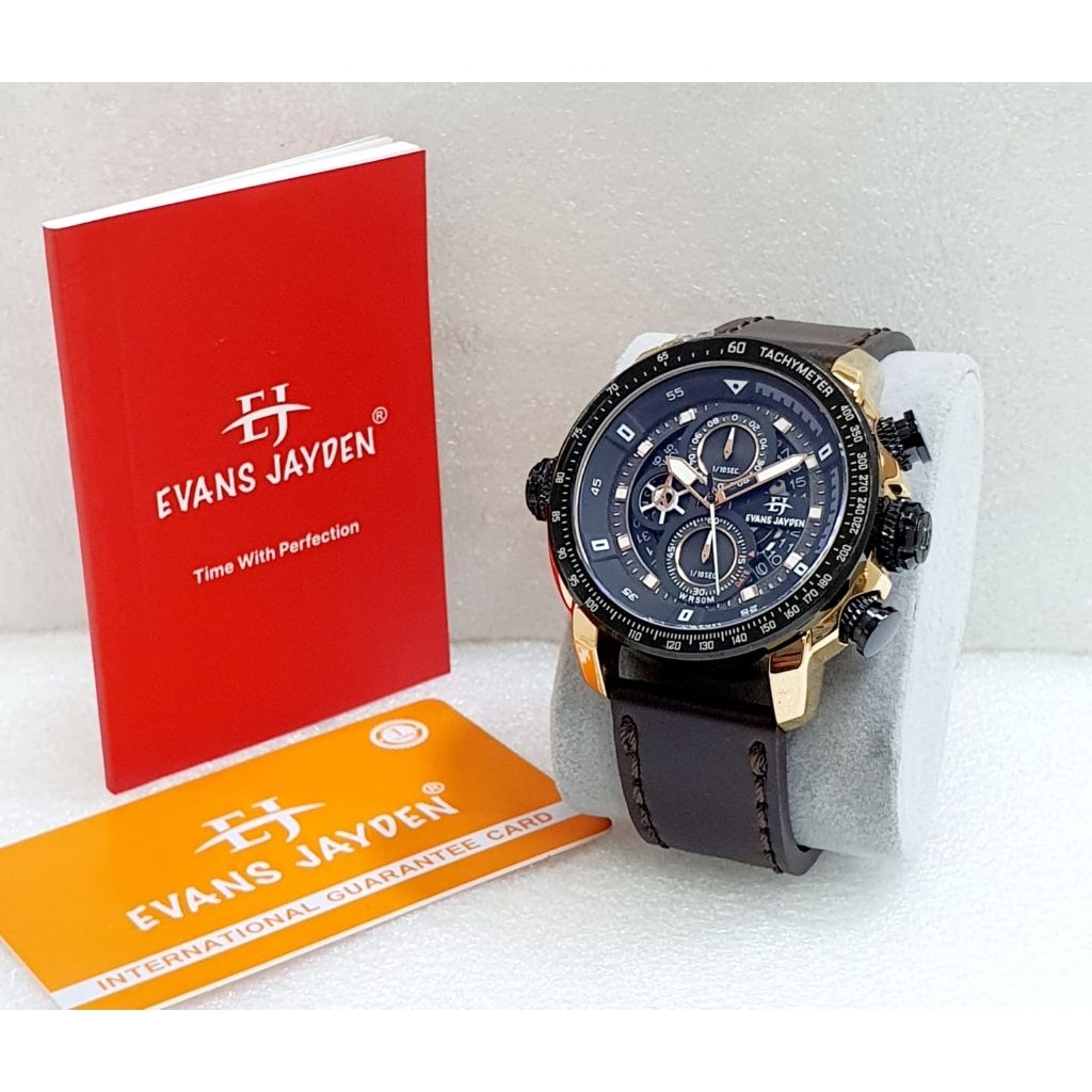 Jam Tangan Pria Terbaru EVANS JAYDEN 9466 Original - Cronograph Tanggal Aktif