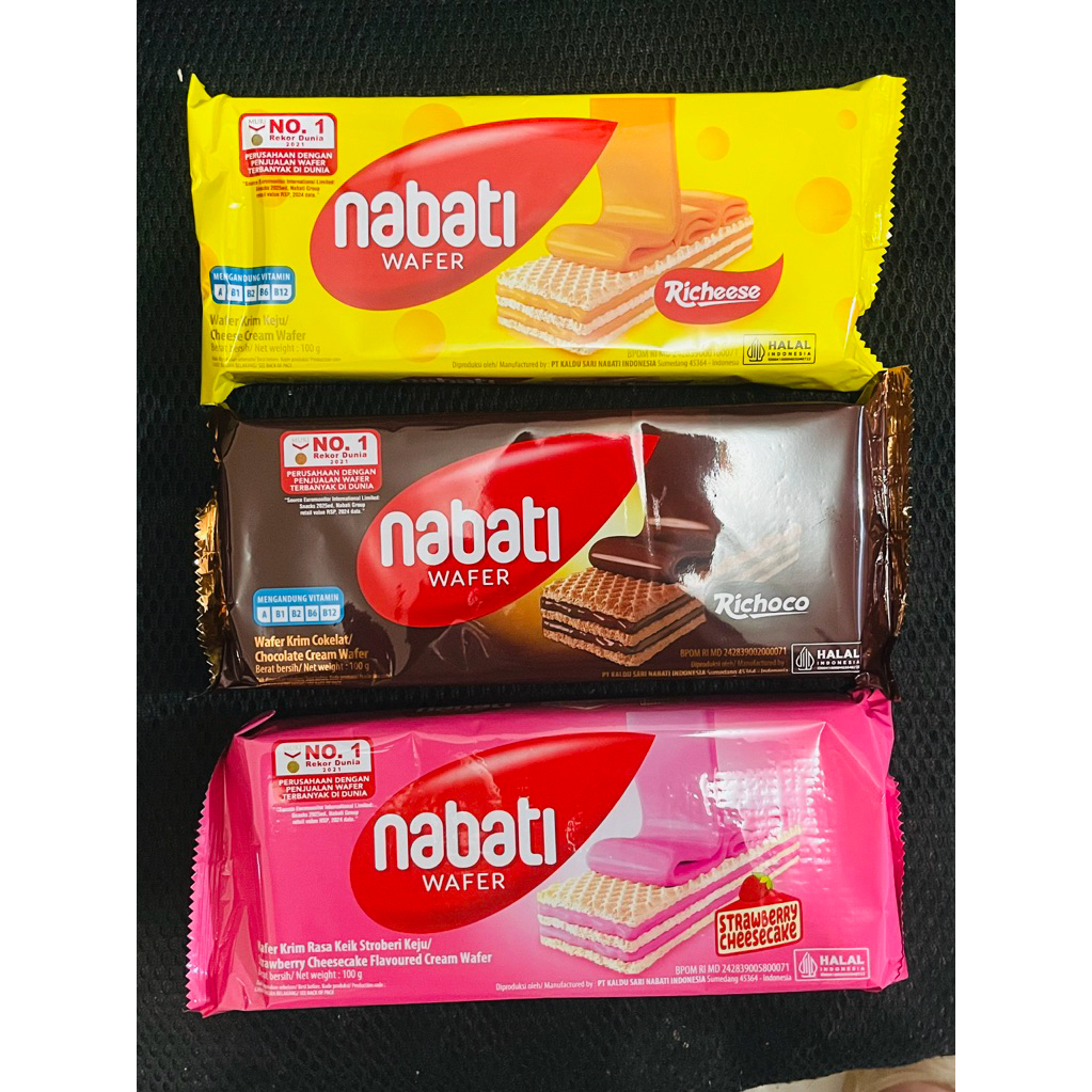 

WAFER NABATI COKLAT,KEJU & STRAWBERRY