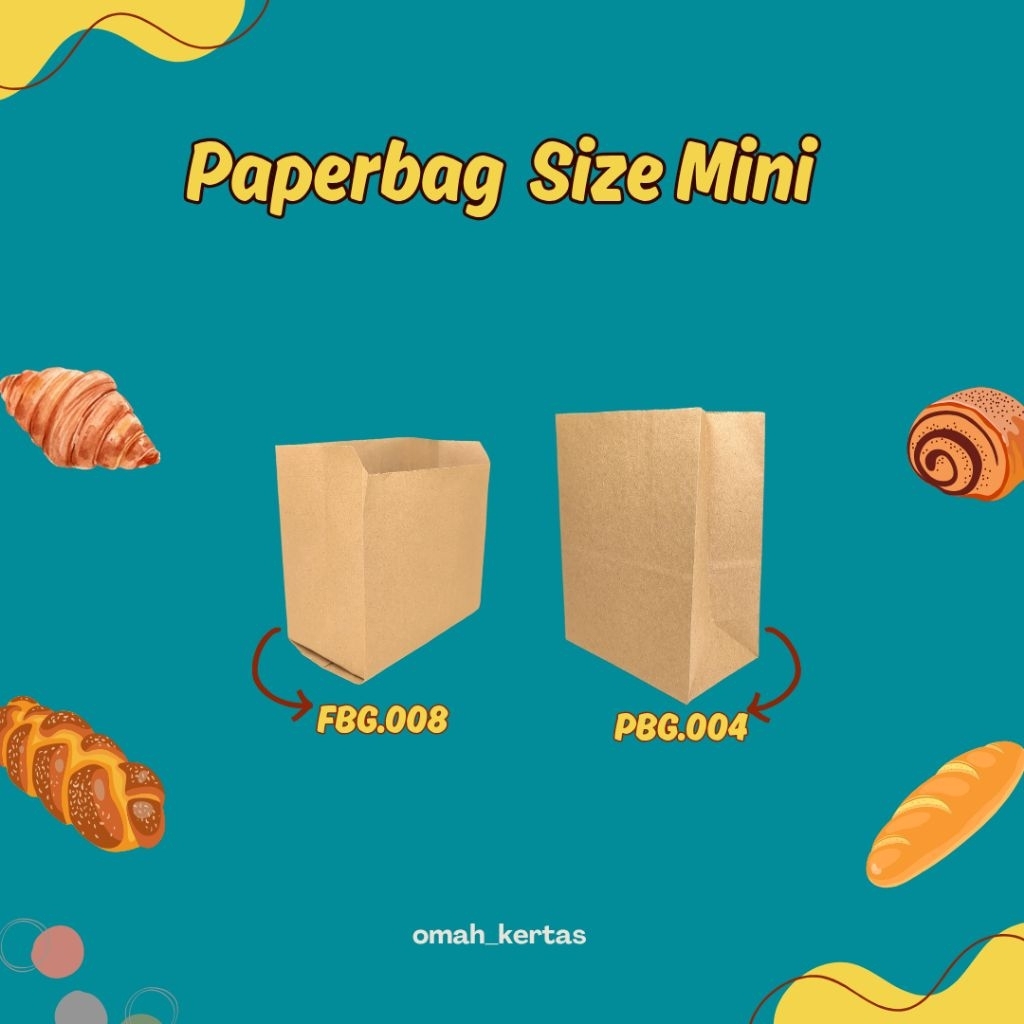 

(Isi100pcs) Paperbag Mini/Kantong Kertas Coklat/ Kantong Jajanan