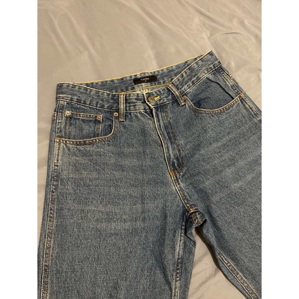 topten loose boyfie medium blue jeans size 30