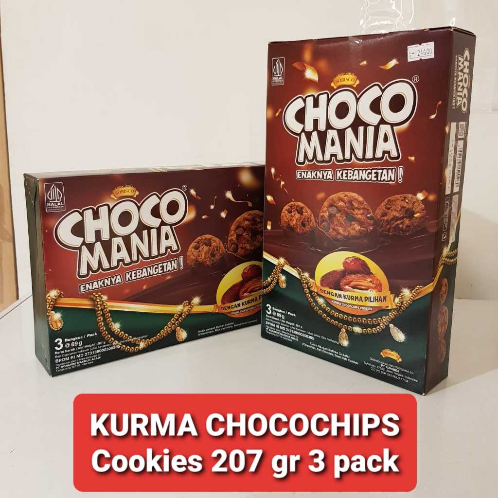 

CHOCOMANIA Chocochips Kurma Gift Pack 207gr / CHOCO Mania 3 pack x 69 gr 3 rasa