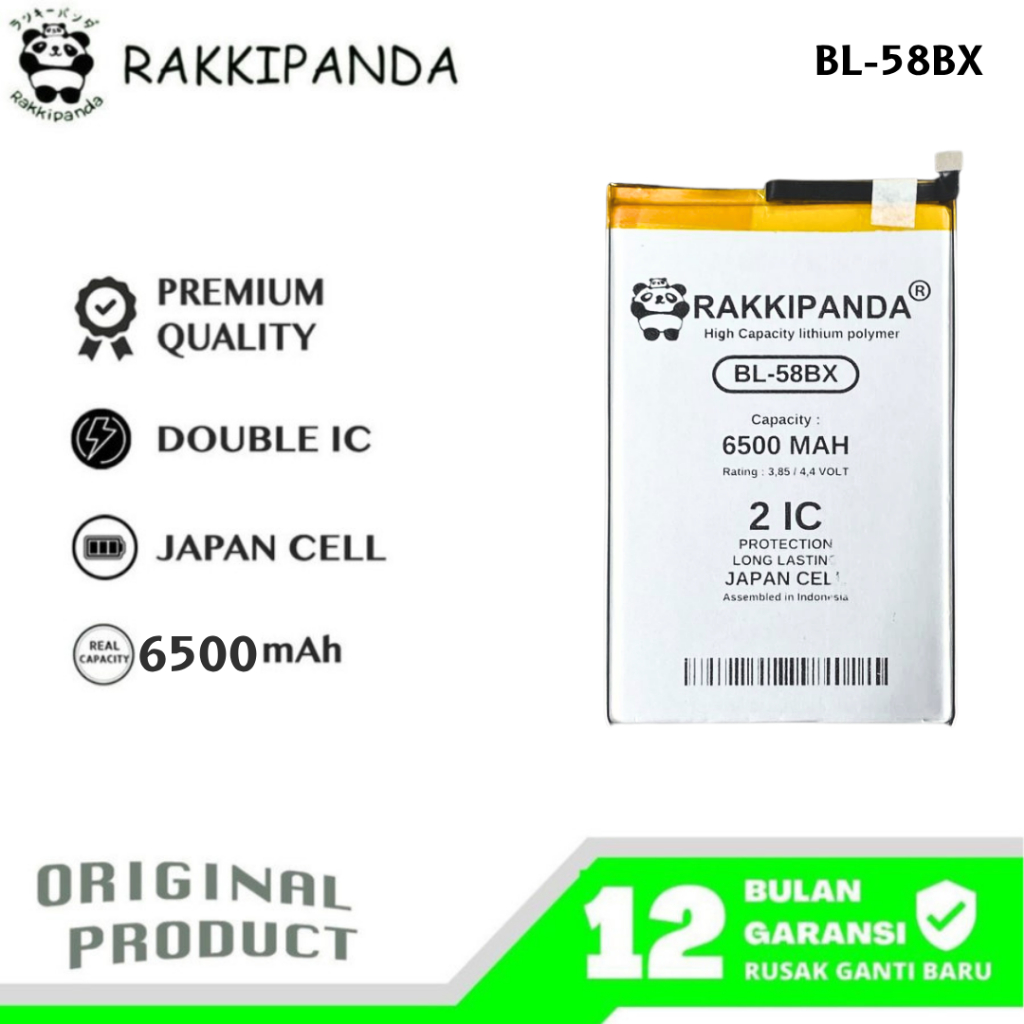 RakkiPanda - BL-58BX Infinix Hot 9 Play X680/Hot 10s X689/Hot 10 Play X688B/Hot 11 Play X688/Hot 12 