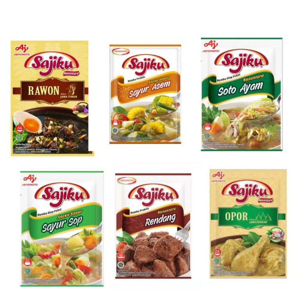 

Viechan Sajiku bumbu praktis/bumbu instan/ bumbu aneka sayur ada Rawon/ Sayur Asem/ Opor /Soto ayam /Rendang/ sayur sop