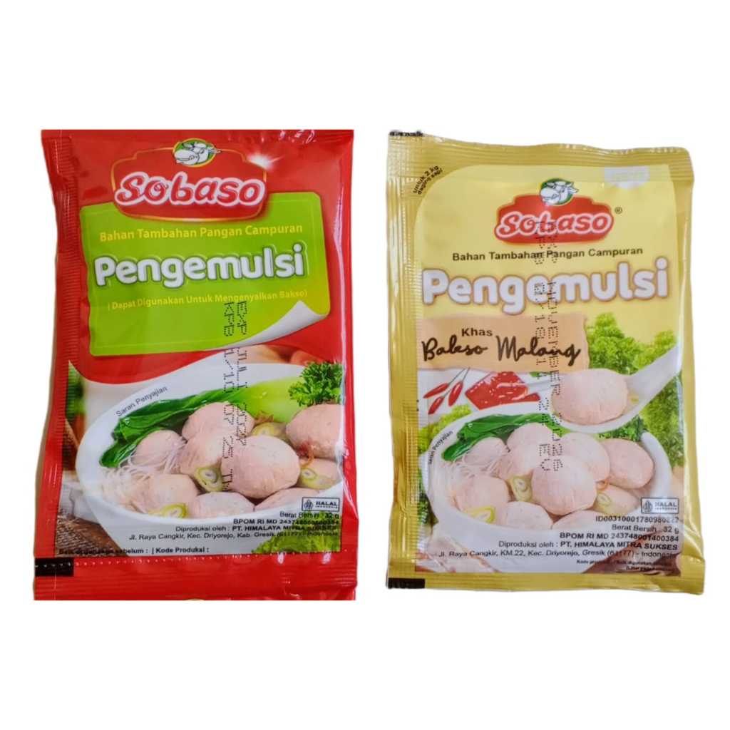 

Pengenyal plus Emulsifier dan Pengemulsi Bakso Khas Malang "Sobaso" 32 gr