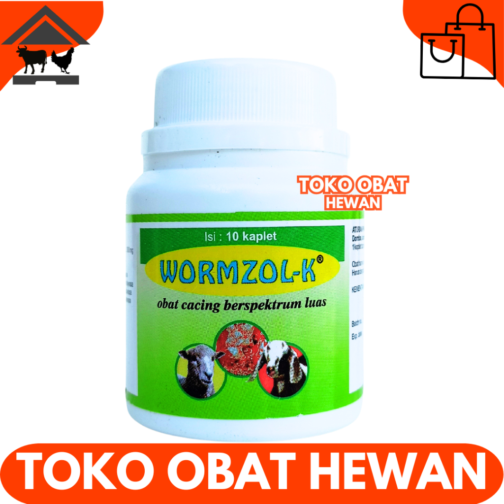 Obat Cacing Kambing WORMZOL K 10 KAPLET MEDION - Obat Cacing Domba Kambing