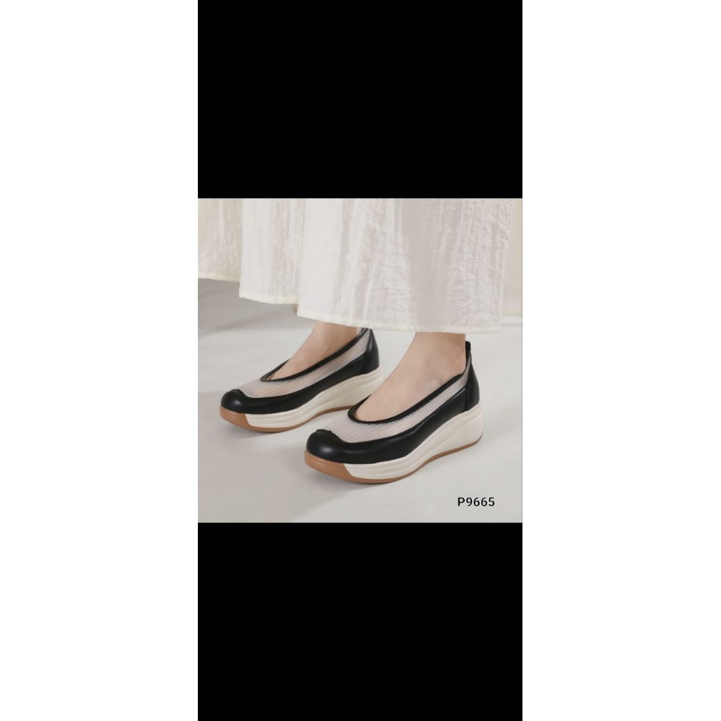 Sepatu Wedges Padior Brokat