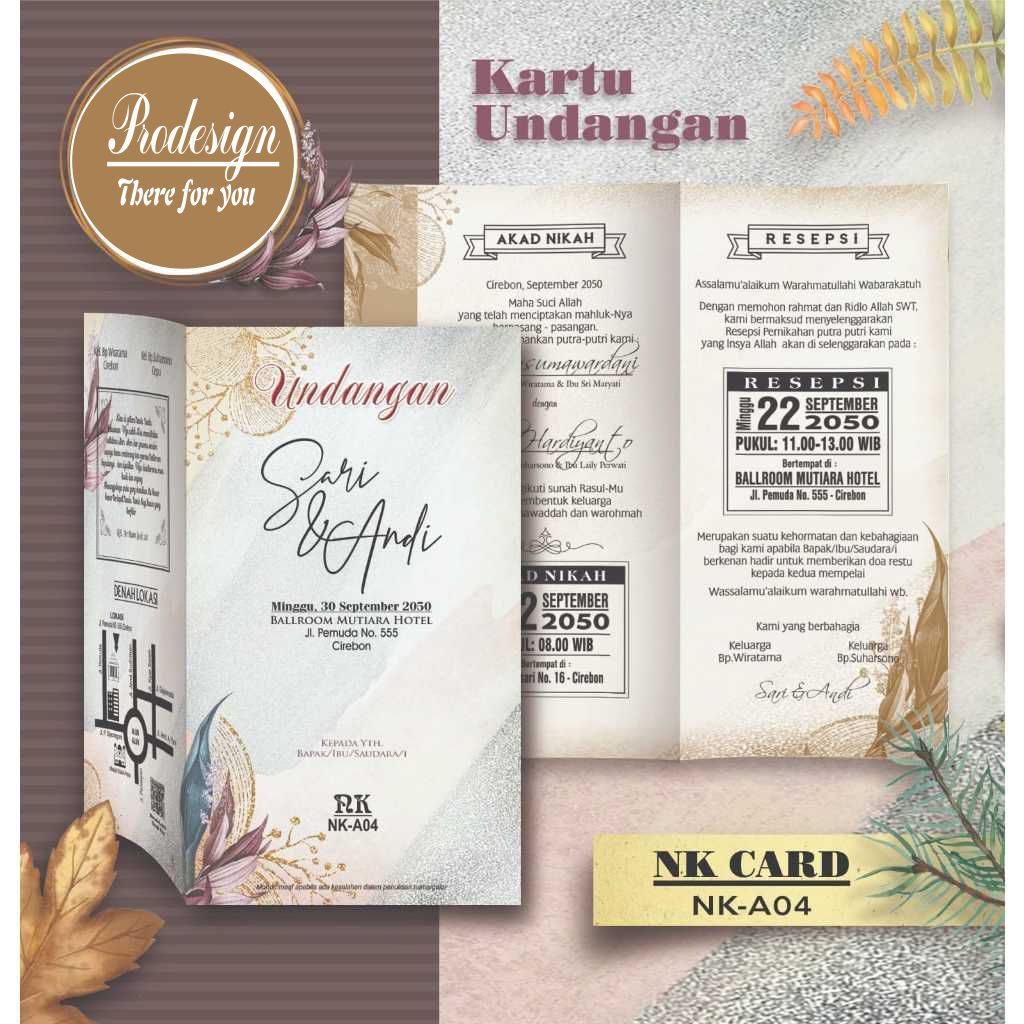 UNDANGAN NK 04 NK Card | Blanko Undangan | Undangan Murah | Blangko Undangan | Free File Setting / B