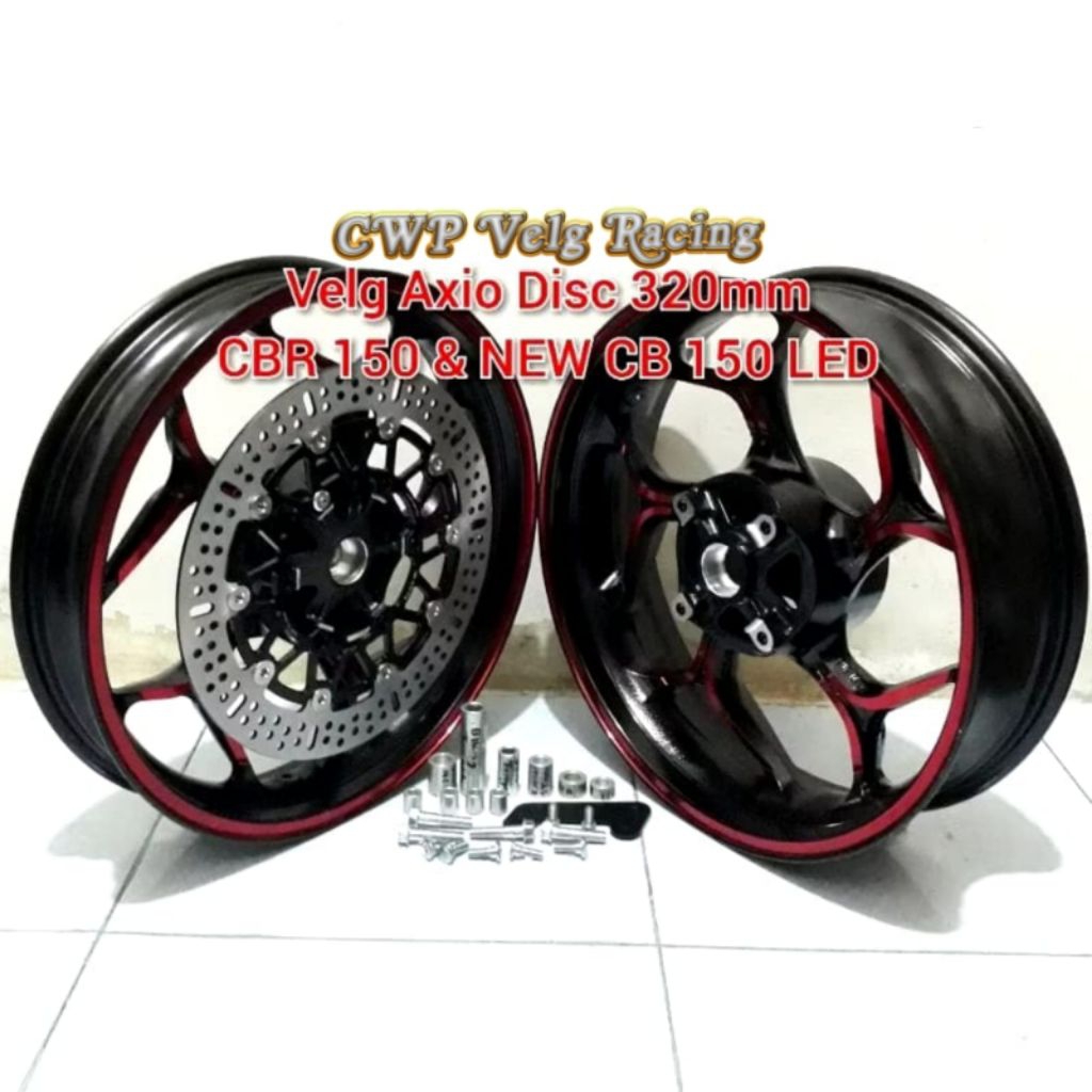 Velg Axio Cbr 150 facelift k45g New Cb 150R led Cbr150 lokal k45 Cbr150R CBU Pelek axio + piringan c