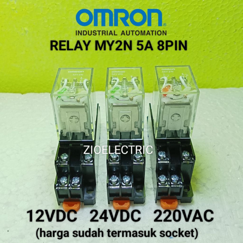 relay omron my2/my2n/my2n-j 12vdc plus socket