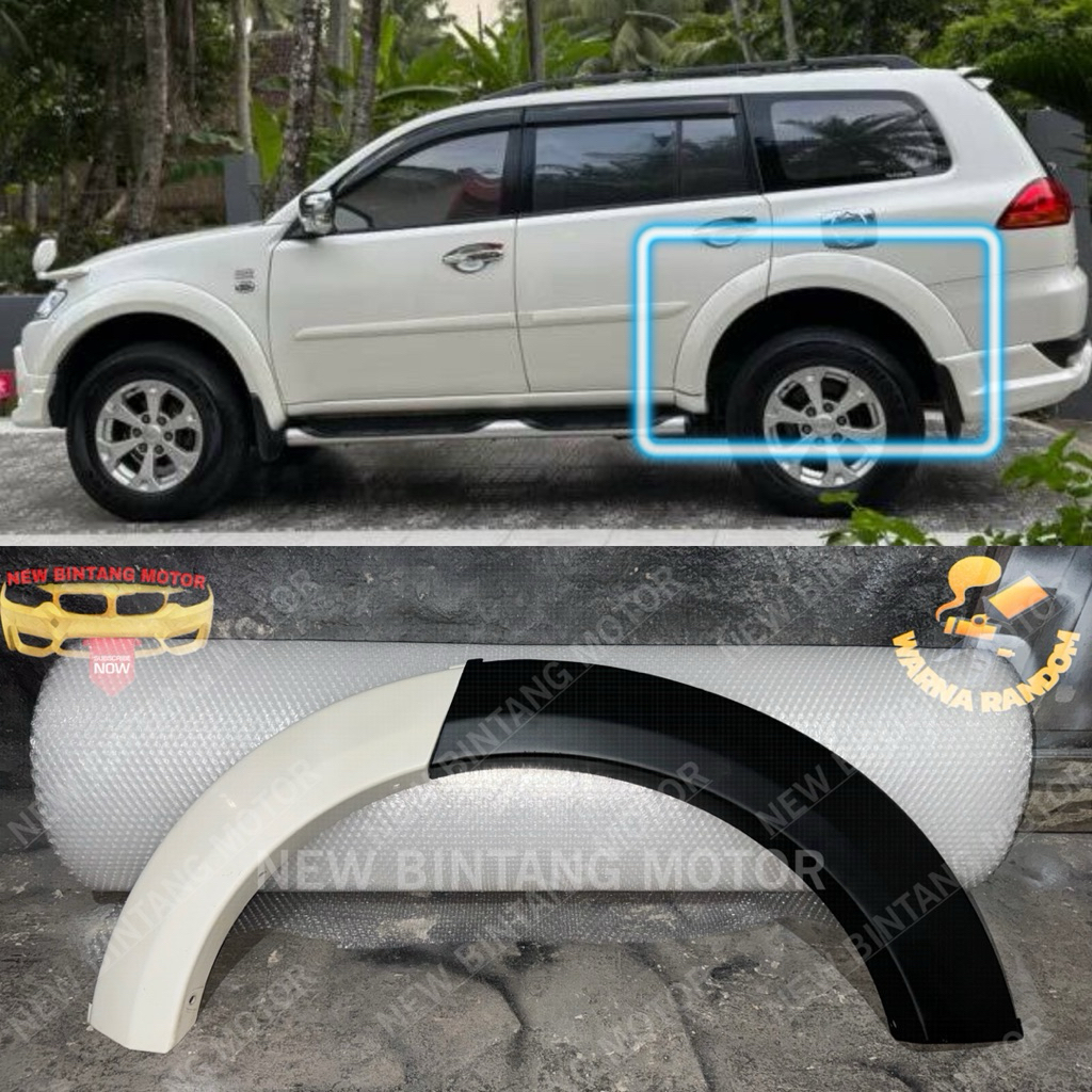 Over fender belakang kiri mitsubishi pajero sport 2012 2015 original