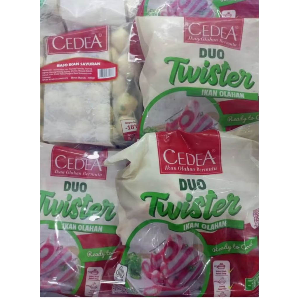 

Cedea Duo Twister Ikan Olahan Bermutu 500grm Zabir Frozen Food