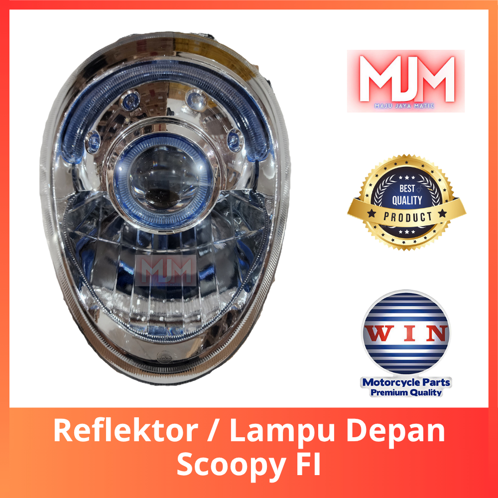 Lampu Depan Scoopy Fi 2013-2016 Reflektor Headlamp K16 LED
