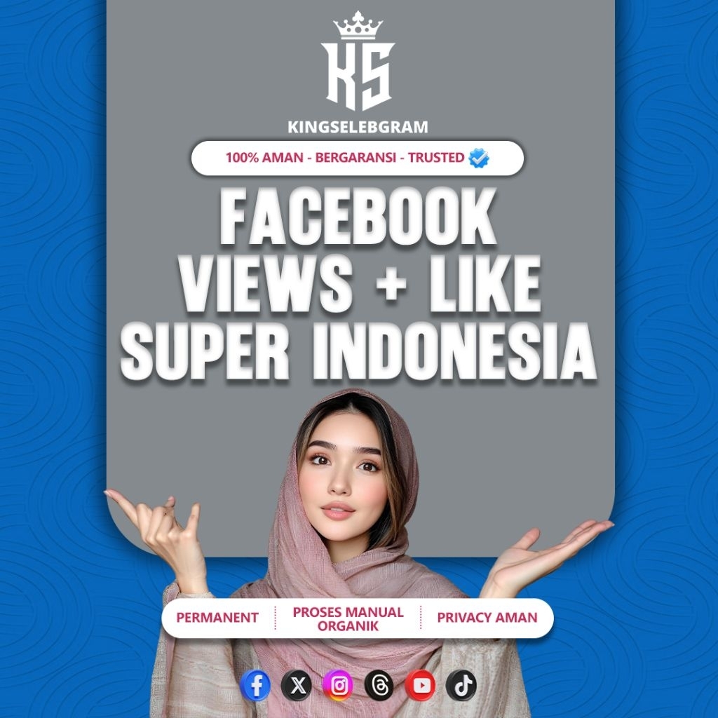 FACEBOOK VIEWS REEL PLUS LIKE SUPER REAL INDONESIA PERMANENT