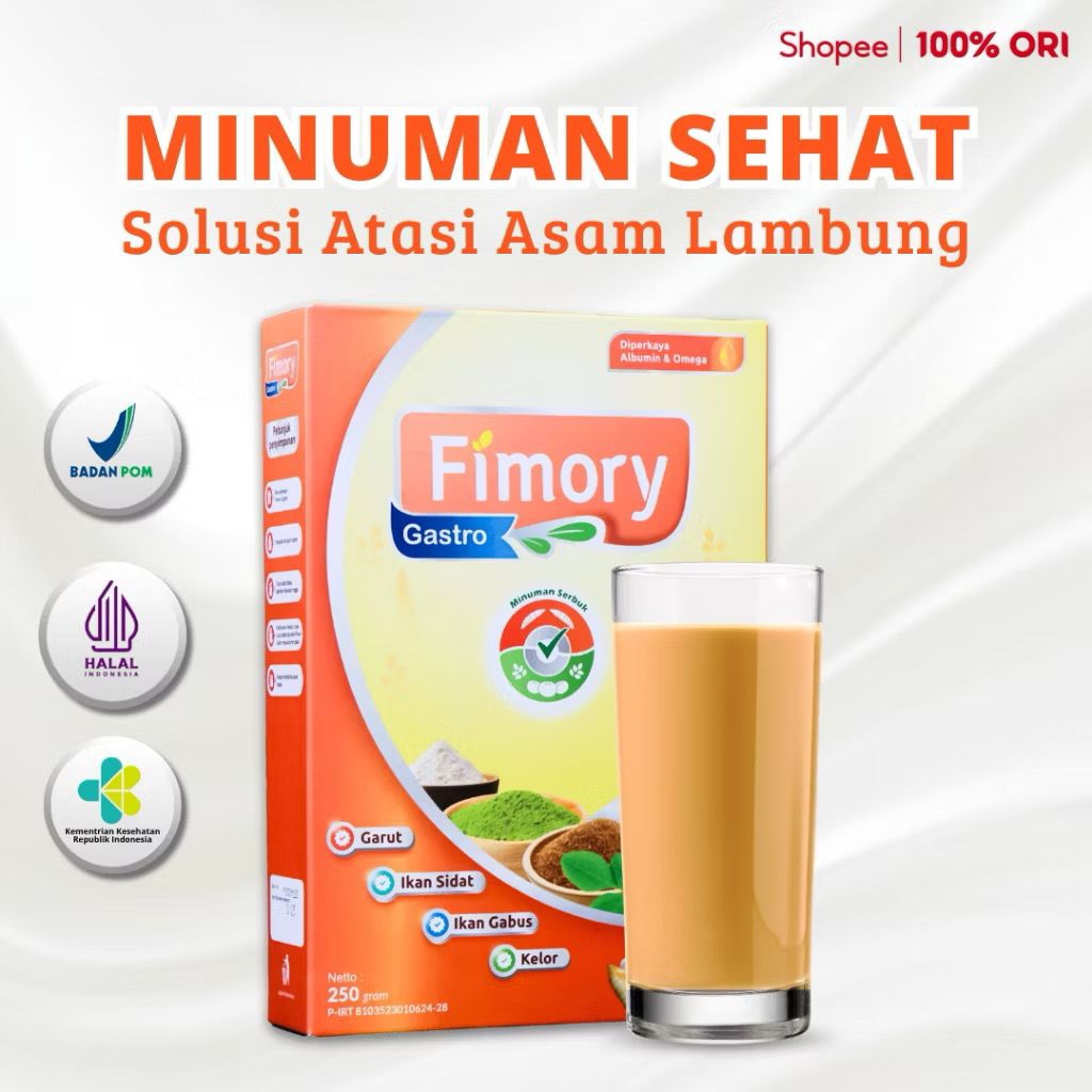 

Paket 1 Fimory - Minuman Sereal Umbi Garut Atasi Asam Lambung 250Gram Original Bisa COD