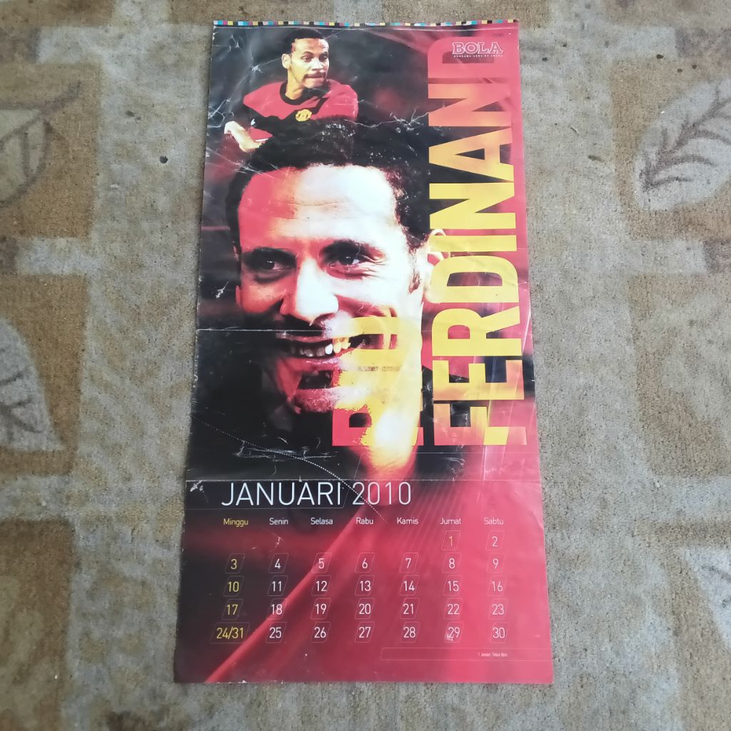 

Poster Kalender Majalah Bola Januari 2010 Rio Ferdinand