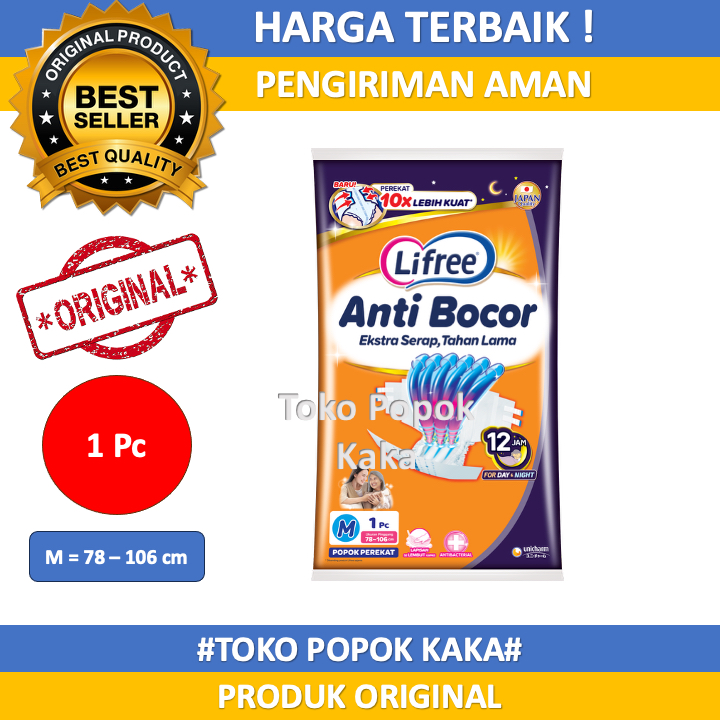 Lifree Popok Perekat Dewasa / Popok Dewasa Perekat M/L/XL