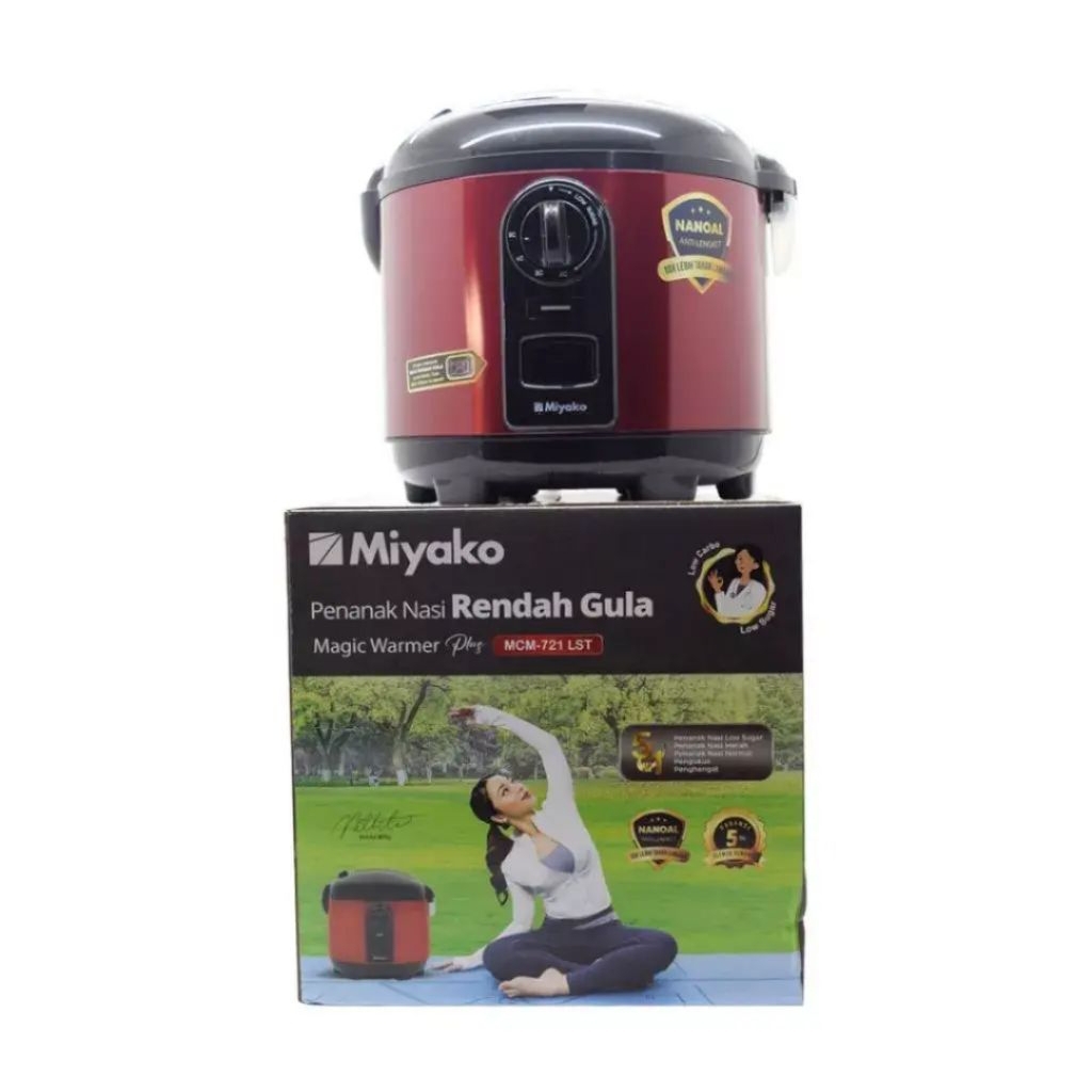 MIYAKO RICE COOKER RENDAH GULA MCM-721LST 1,8 LITER 5 IN 1