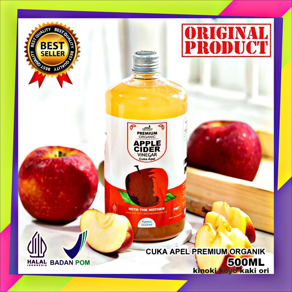 

Cuka Apel Organik 500ml apple cider vinegar premium with mother murni tanpa campuran