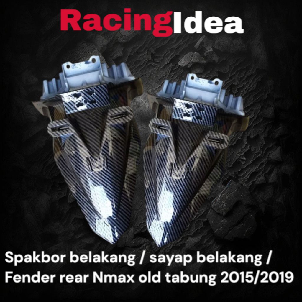 spakbor belakang nmax old carbon / sayap belakang nmax old carbon GLOSSY 100% SMOKE