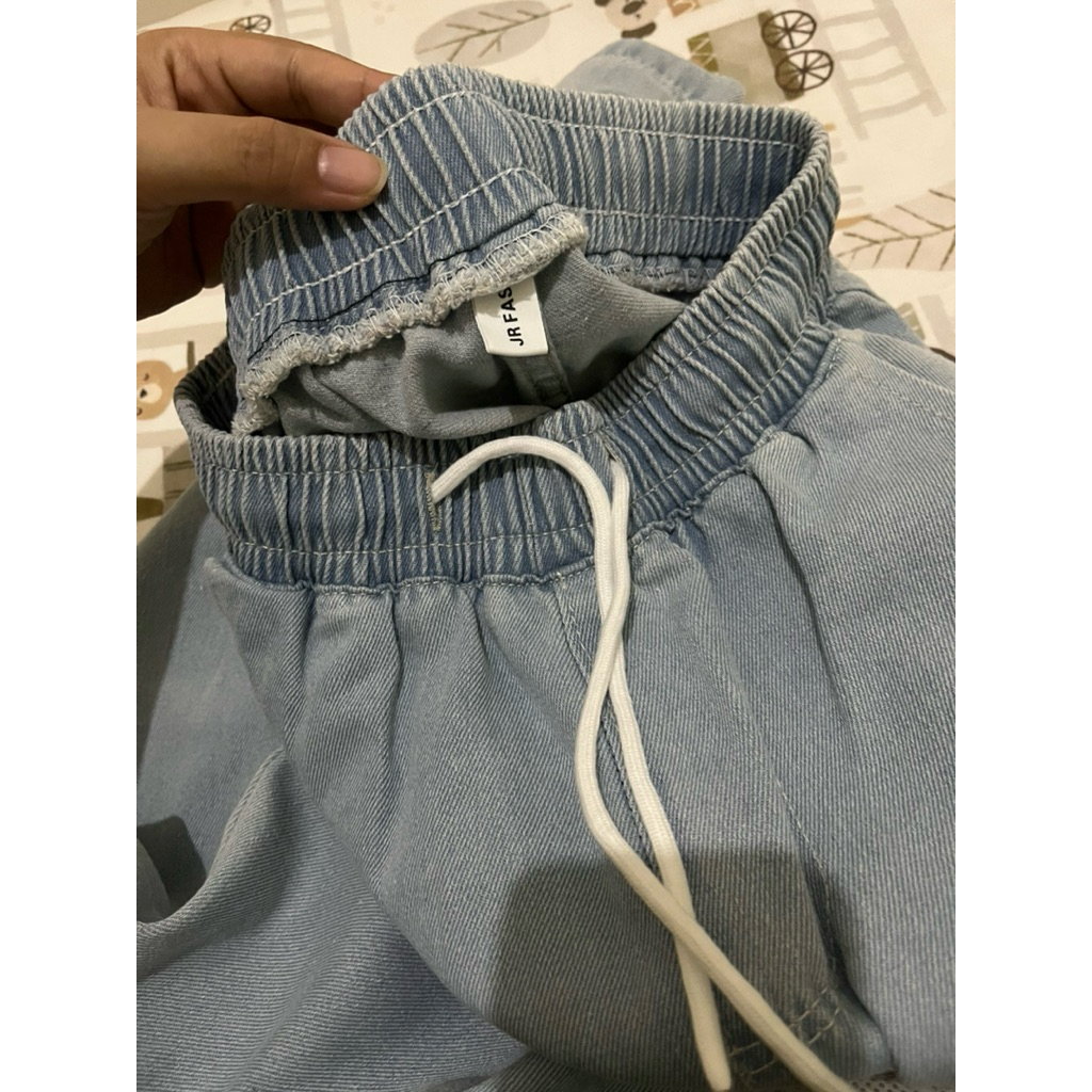 JR Fashion celana jogger denim soft jeans bangkok - celana kulot