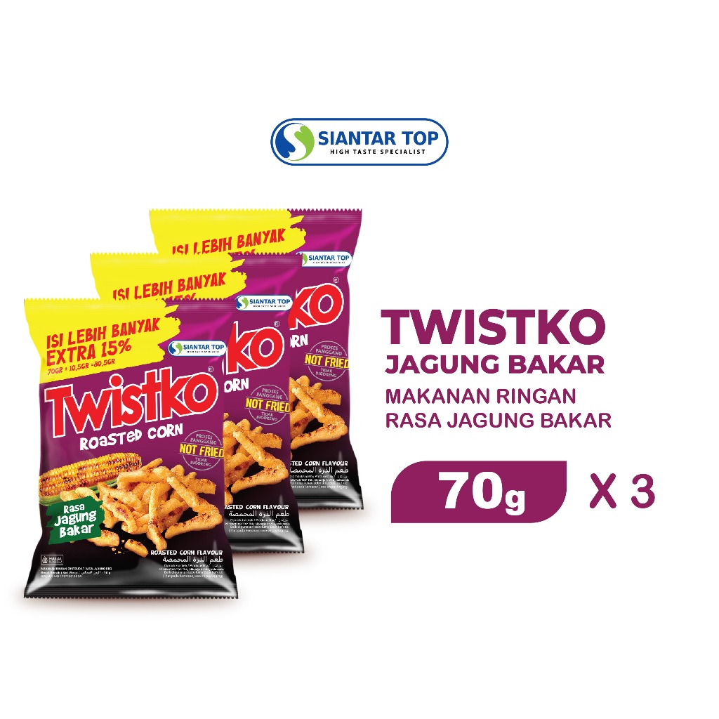 

Twistko Jagung Bakar 70 gr x 3 PCS - SIANTARTOP