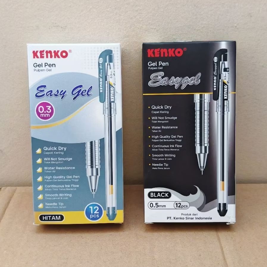 

1 Pak Pulpen Kenko Easy Gel Isi 12 Pcs HITAM