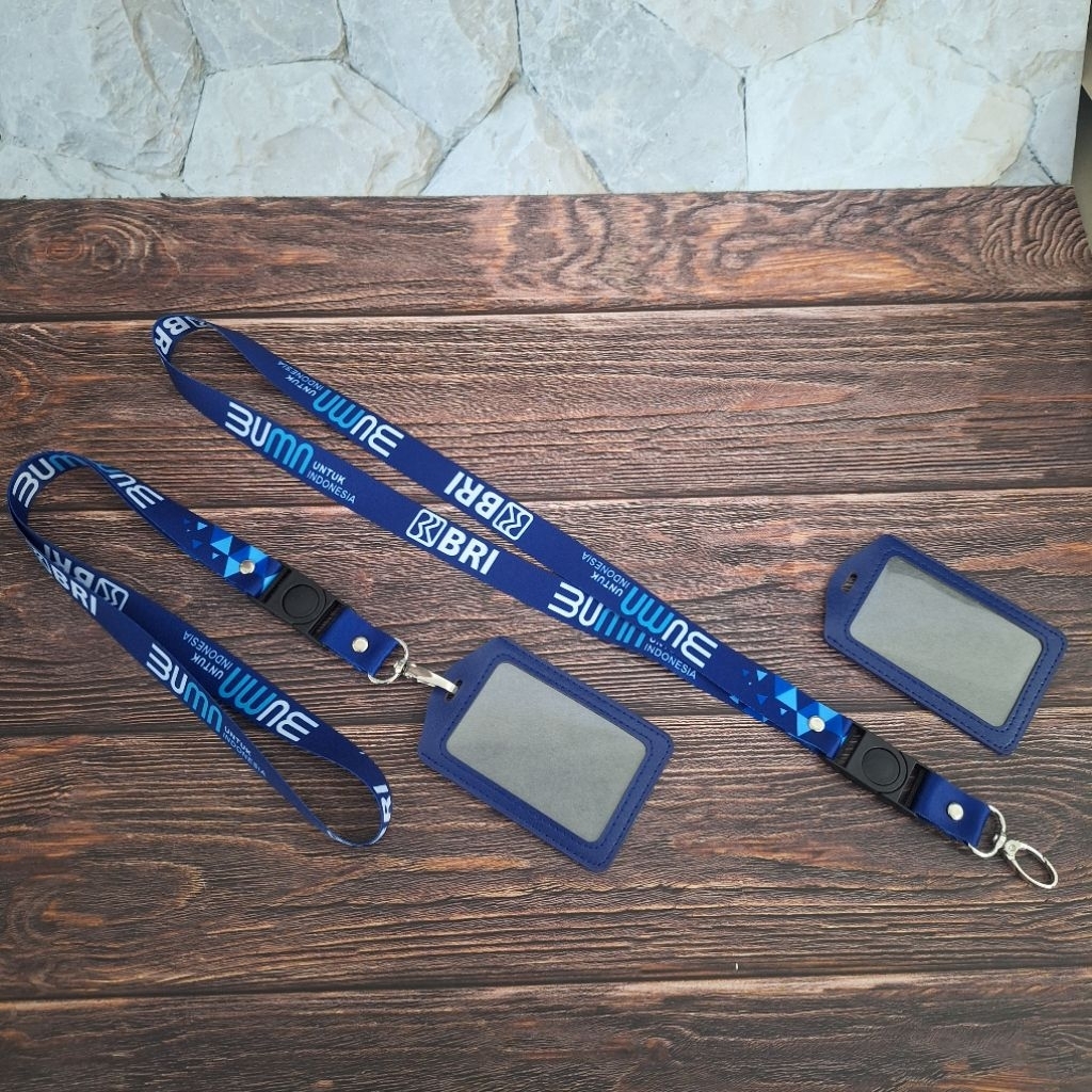 

TALI ID CARD LANYARD BANK BRI BUMN + HOLDER (BISA SATUAN) READY STOK