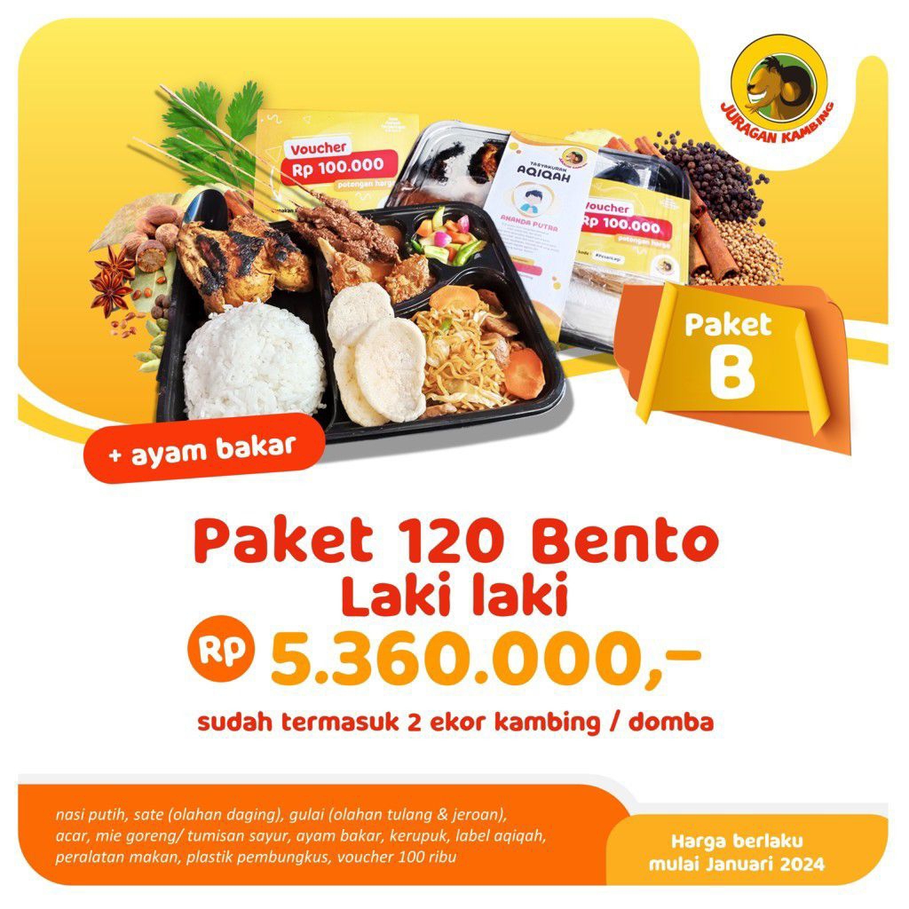 

Paket Aqiqah Bento 120 Laki Laki