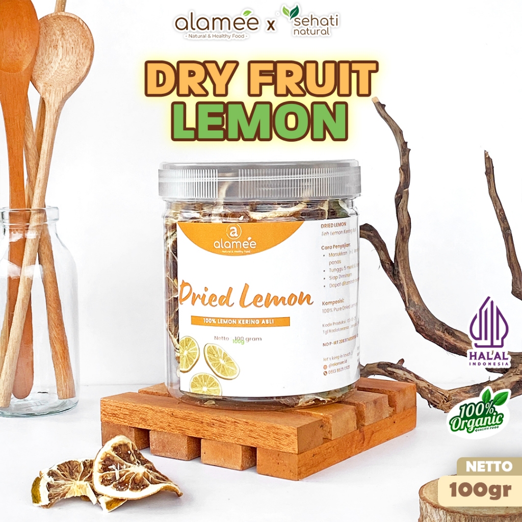 

ALAMEE Lemon Kering Dried Slice Tea Teh Herbal Iris Organik Minuman Herbal Organic 100gr