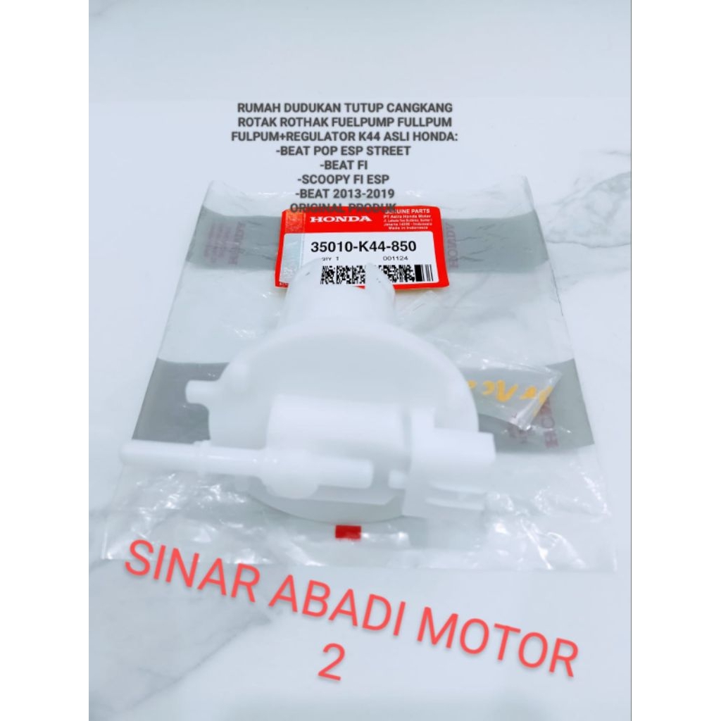 RUMAH DUDUKAN TUTUP CANGKANG ROTAK ROTHAK FULLPUMP FULLPUM FULPUM+REGULATOR K44 ASLI HONDA BEAT POP 