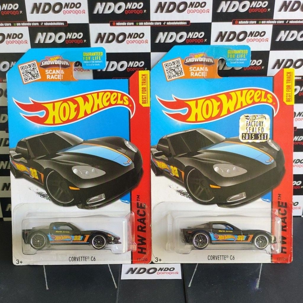 Hot Wheels Corvette C6 Black Recolor - Factory Sealed 2015 [Toys R Us]