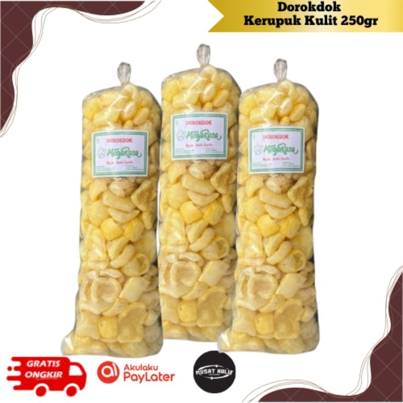 1bal kerupuk kulit sapi / 200gram kerupuk kulit sapi dorokdok/ kerupuk kulit sapi krecek/kerupuk kul