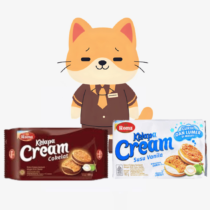 

ROMA KELAPA CREAM VANILA DAN COKLAT by~Faya Store~