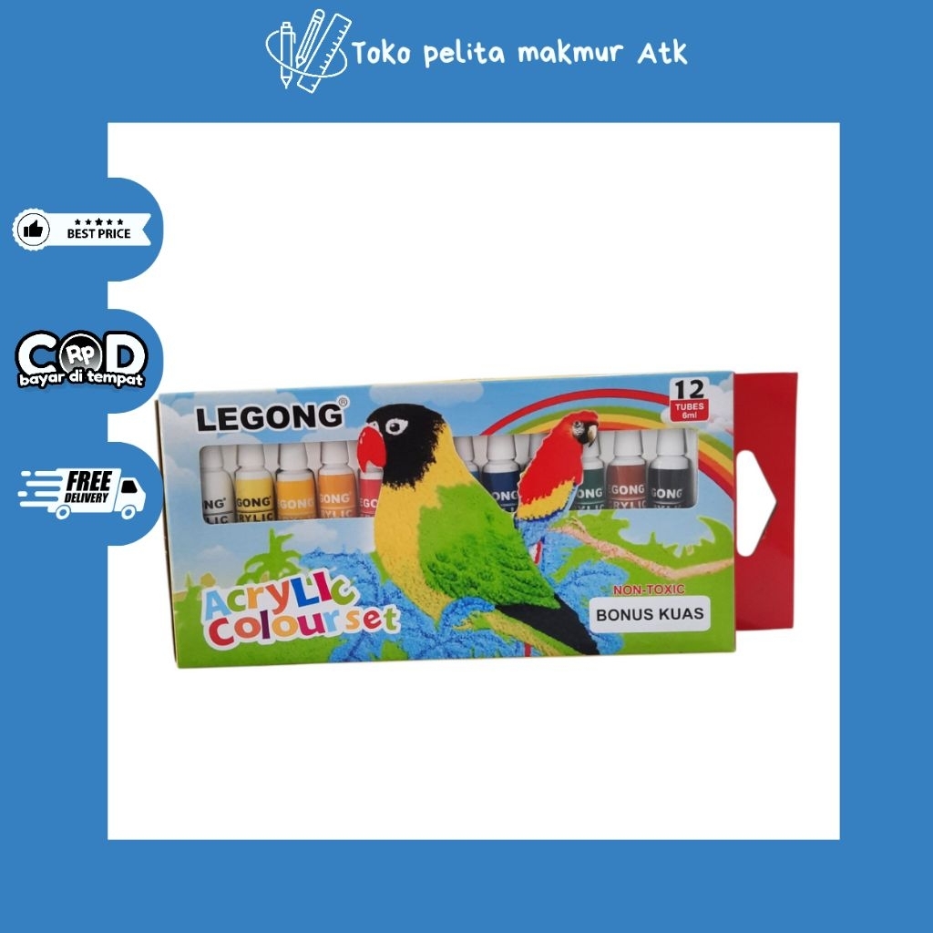 

CAT ACRYLIC LEGONG 12 WARNA 6ML