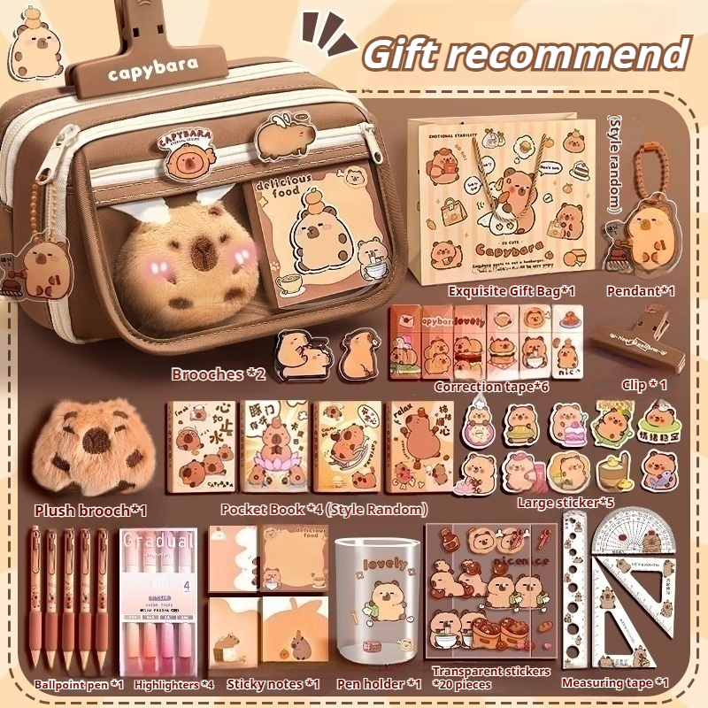 

Capybara Kotak Pensil Korea Jumbo Aesthetic - Tas Alat Tulis Multi Sekat Kapasitas Besar dengan Desain Pastel Instagramable‌