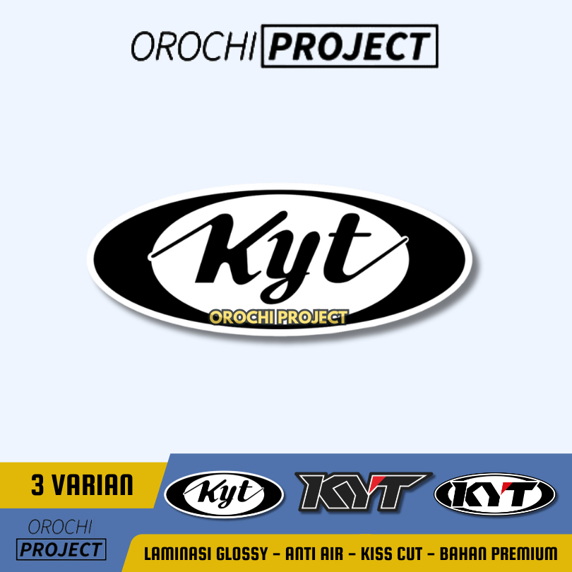 

Sticker Stiker Brand Logo Helm KYT Vinyl Glossy Anti Air HP Laptop Tumbler Motor Helm