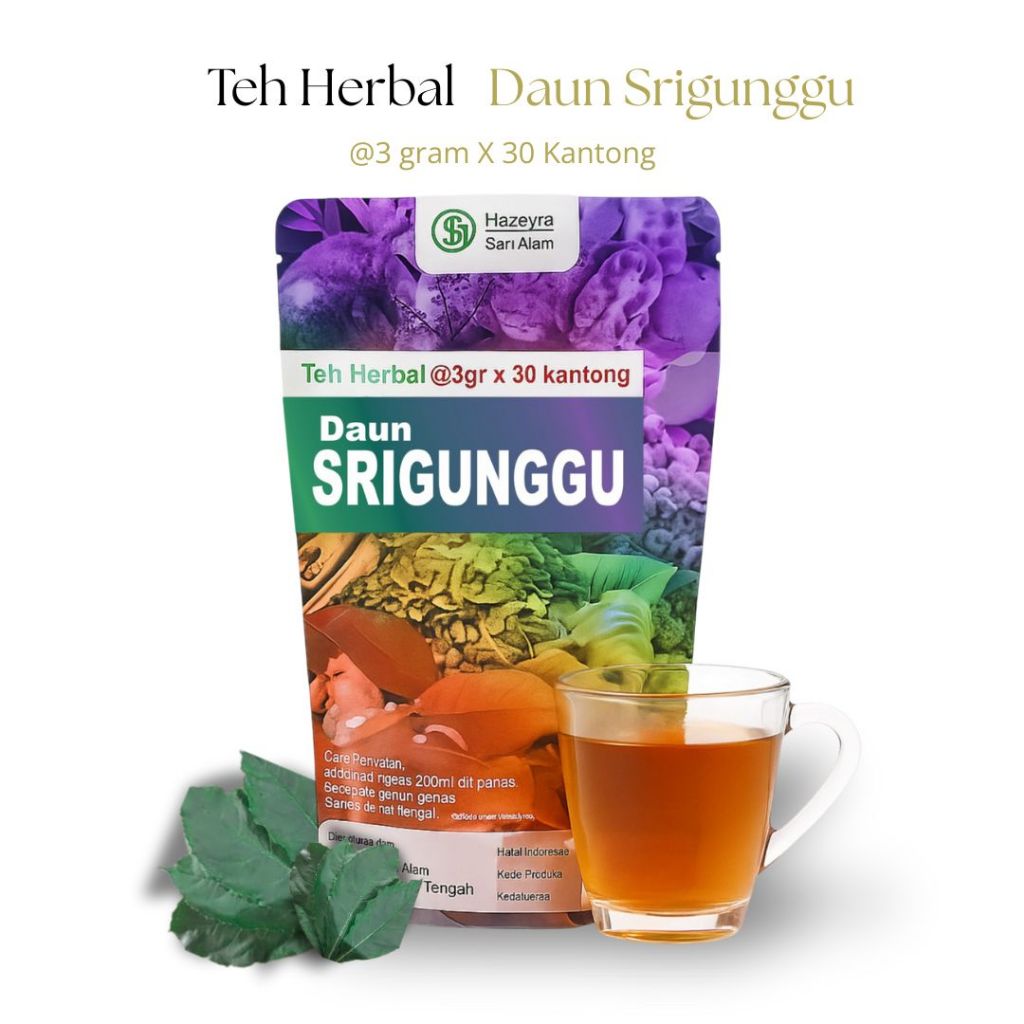 

Teh herbal daun srigunggu isi 30pcs
