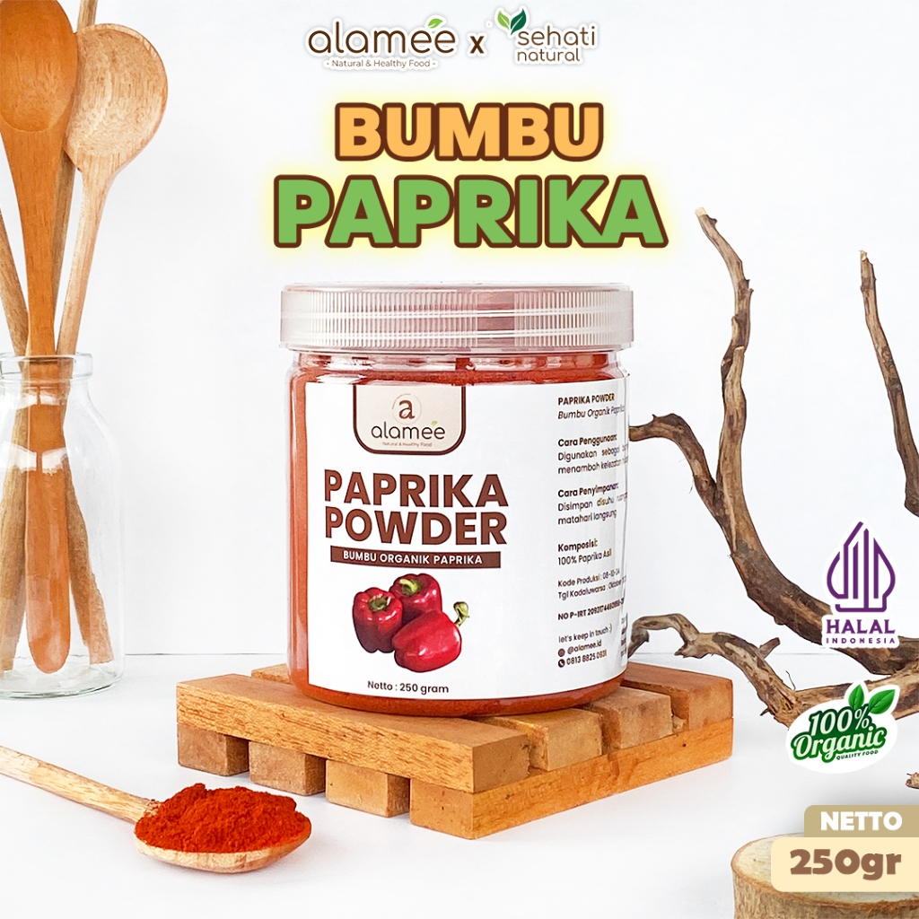 

ALAMEE Paprika Bubuk Seasoning Powder Ground Bumbu Dapur Instan Organik Murni Tanpa Campuran 250g