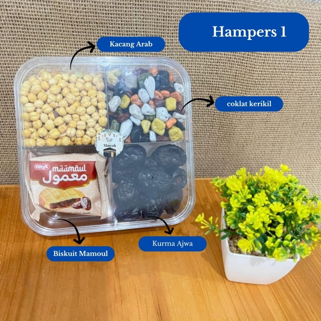 

Paket Hampers Ekonomis Lengkap Simple Sekat 4 OLEH OLEH HAJI UMRAH