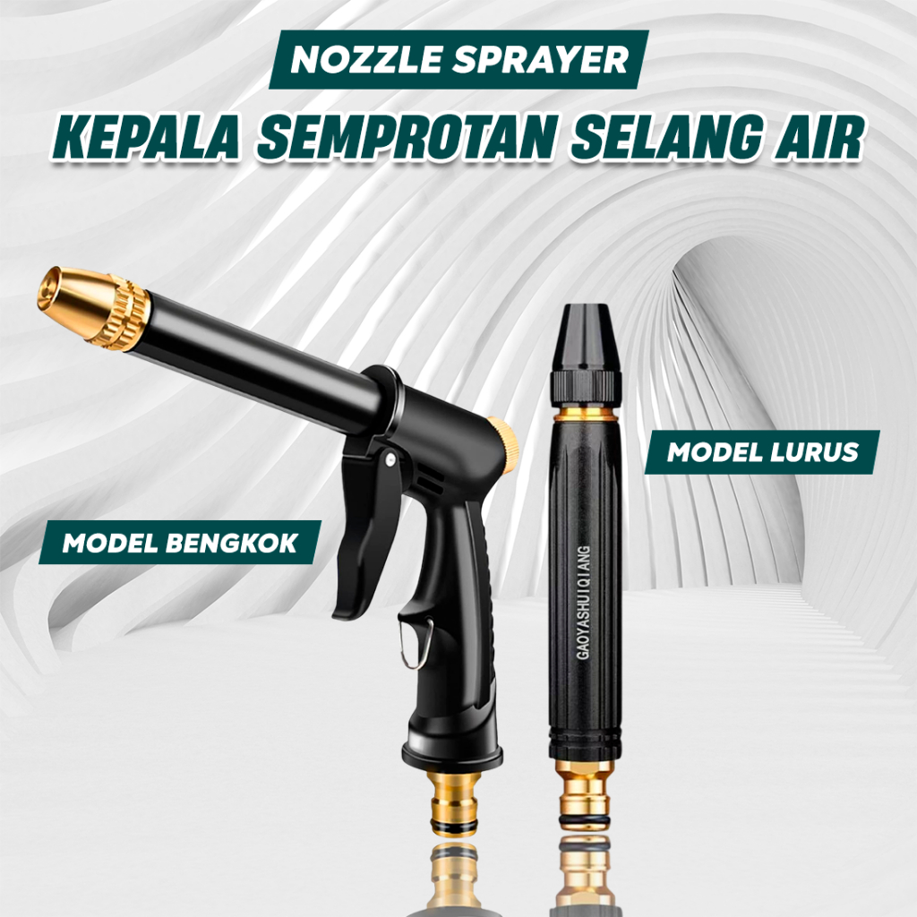 Stok Baru Kepala Semprotan Air Jet Spray Multifungsi Semprot Taman Steam Cuci Mobil Motor Water Gun