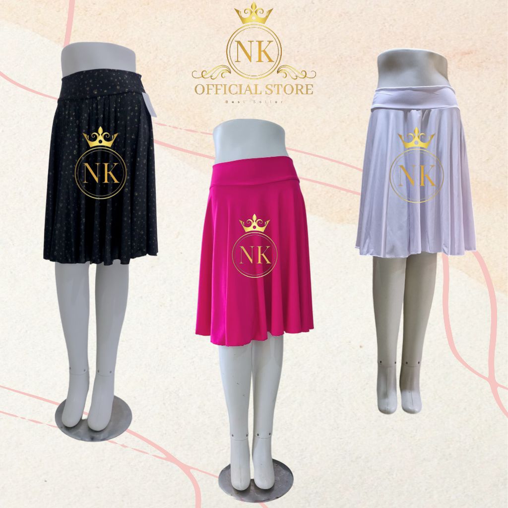 Rok Mini Panjang - Jersey Premium -  Line Belly Dance, Senam Zumba, Sepeda, Olahraga Indoor & Outdoo