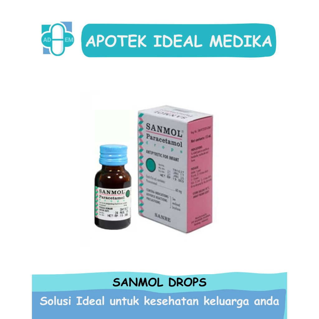 Sanmol Paracetamol Drops 15ml - Drops Paracetamol Formula