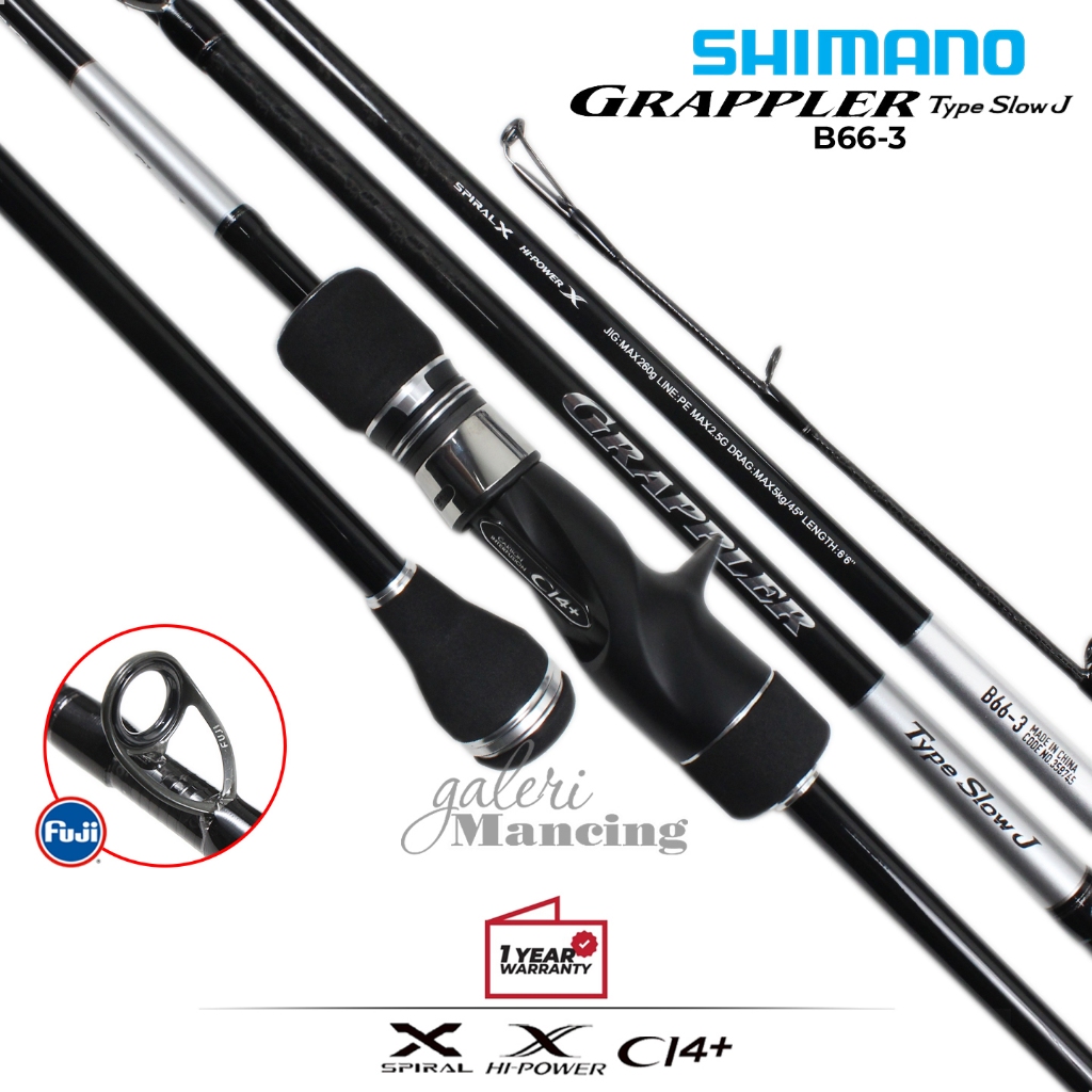 Joran OH SHIMANO GRAPPLER [2025] Type Slow J 198 | Fuji Guides CI4+ Seat | Over Head Bait Jigging Sa