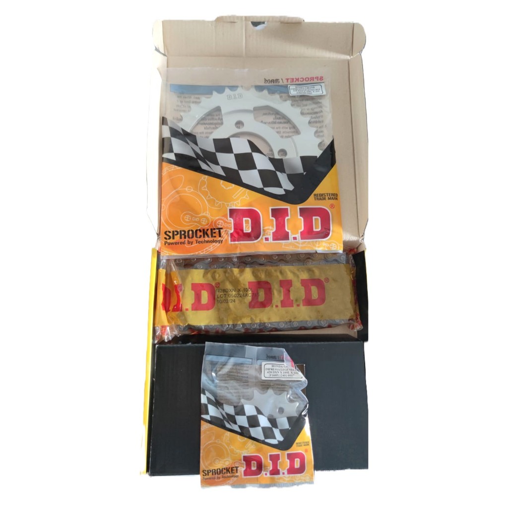 GEAR SET + RANTAI DID HONDA SUPRA X 125 FI NEW 420-106/ 14-39 ORIGINAL