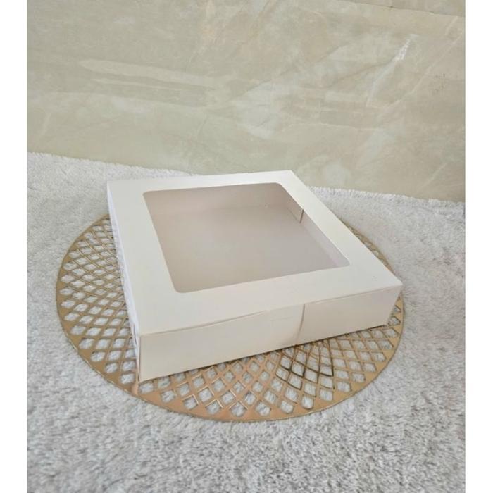 

(10 Pcs)Dus Kemasan Donat 25x25x5cm Kotak Kue Brownies Coklat Box Pizza Bolu