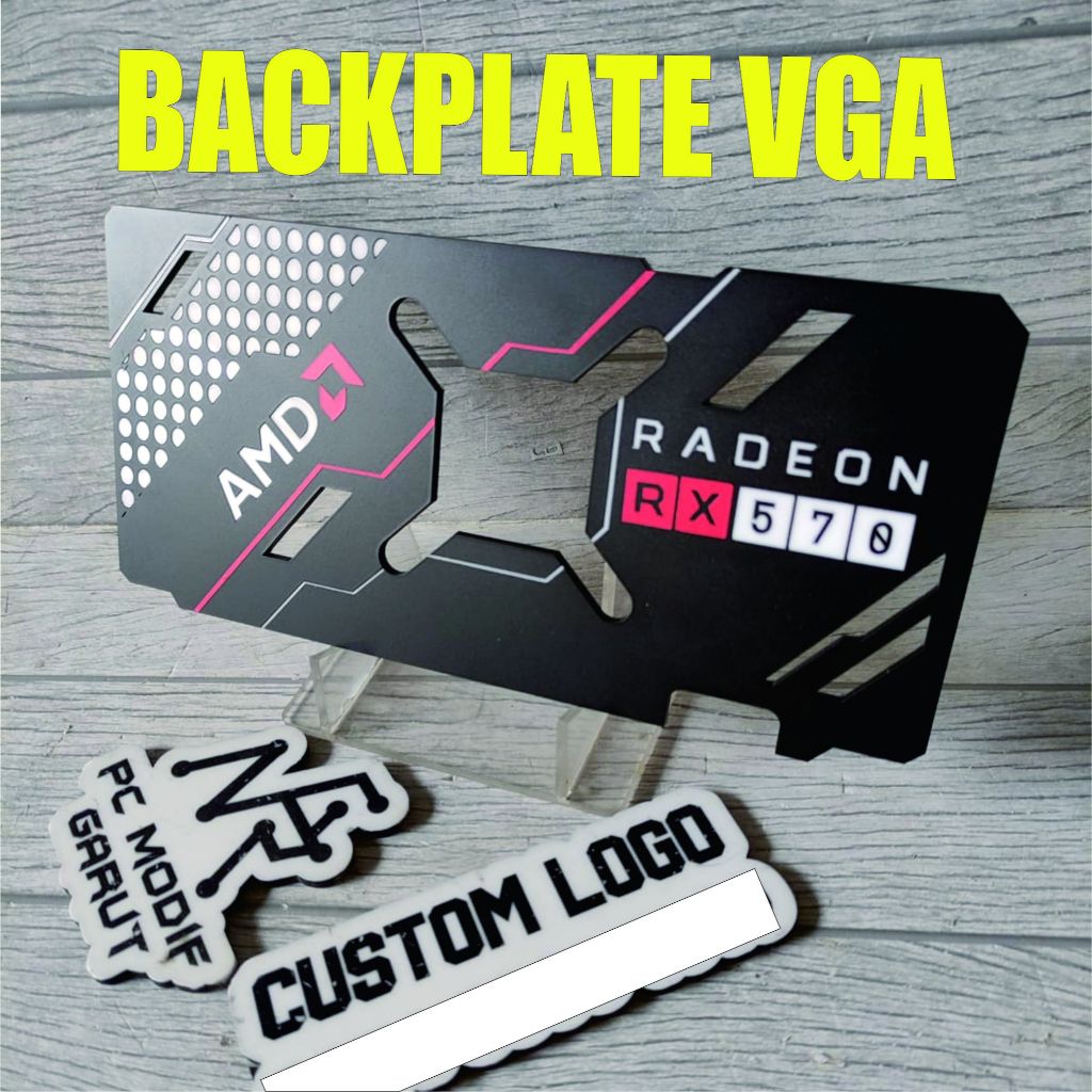 backplate vga cover logo radeon rx 570 edition custom